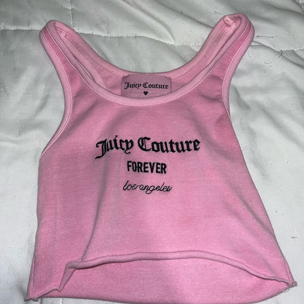 Juicy Couture Pink Tank Top with Black Logo